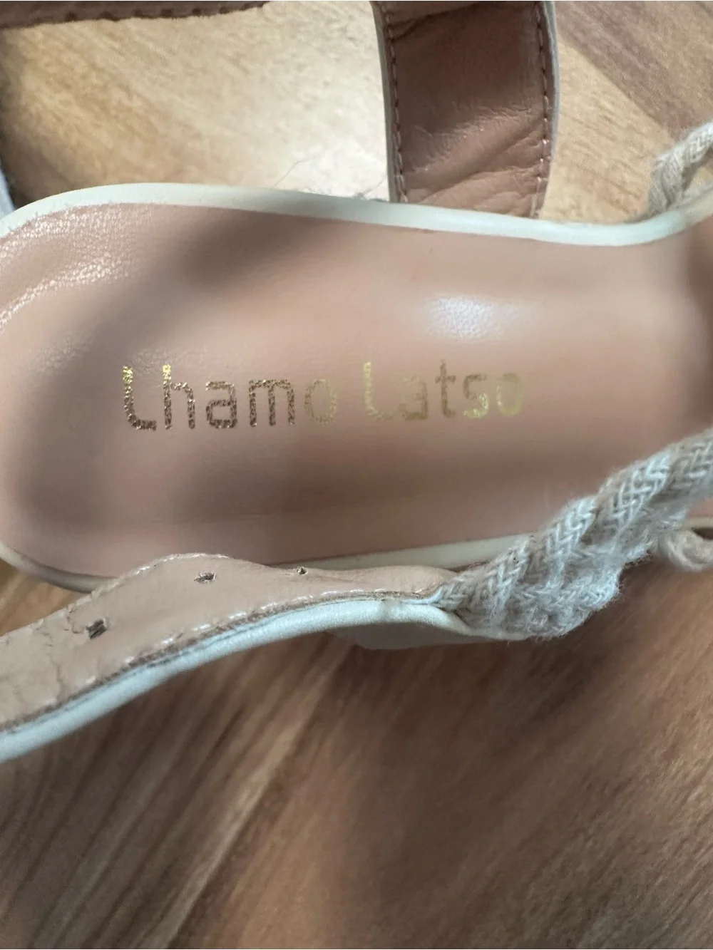 Lhamo Latso Boho Macrame wedge espadrille sandals women’s 6